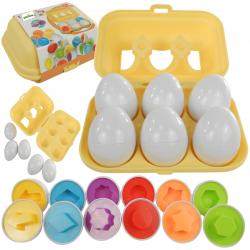 Montessori Edukacinis žaidimas - dėlionė kiaušiniai, 6vnt.